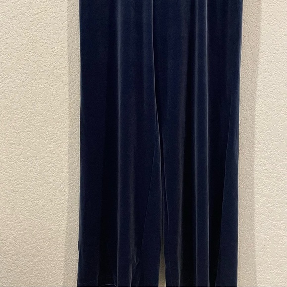 Lands’ End Blue Velour Wide Leg Pull-On Pants Size S - Picture 3 of 10